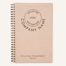 Cream Faux Leather Nombre del personal de la empre