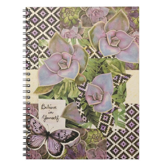 Cuaderno Créanlo en su propio diario mariposa (Frente)