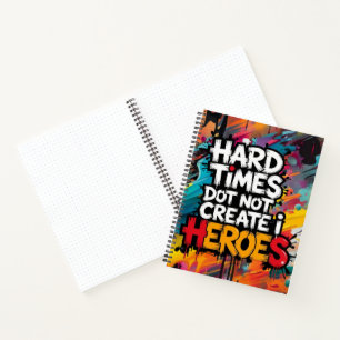 Cuaderno Crear héroes tipográficos con gradiente vibrante