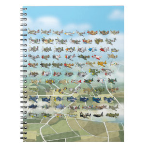 Cuaderno crear su propia caricatura de avión