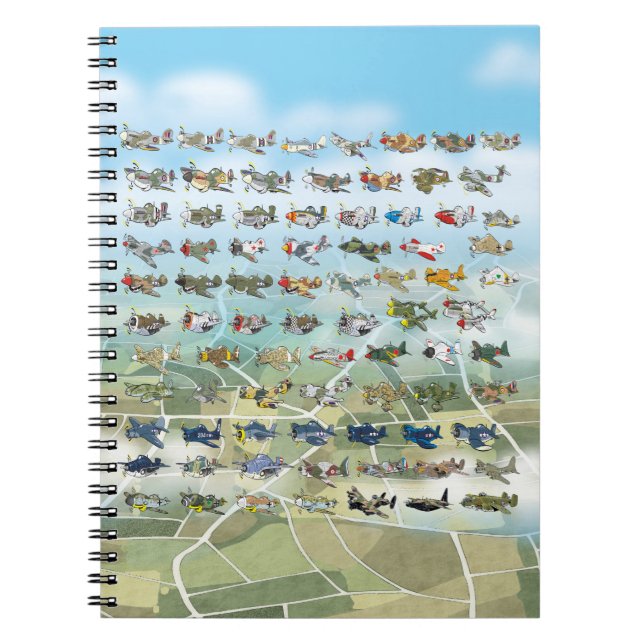Cuaderno crear su propia caricatura de avión (Frente)
