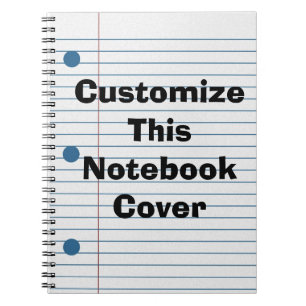 Cuaderno Crear su propio bloc de notas de portada de la esc