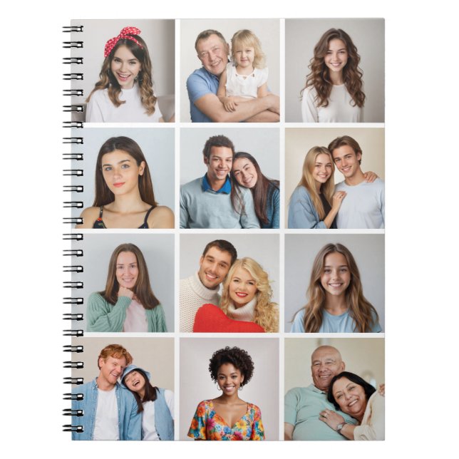 Cuaderno Crear su propio Collage de fotos de 12 (Frente)