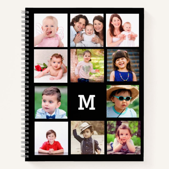 Cuaderno Crear su propio monograma de plantillas de fotos (Anverso)
