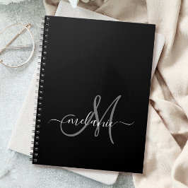 Cuaderno Crear Su Propio Monograma Personalizado Y Script D