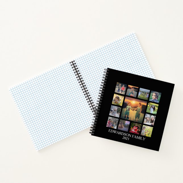 Cuaderno Crear su propio nombre de monograma de collage de  (Interior)