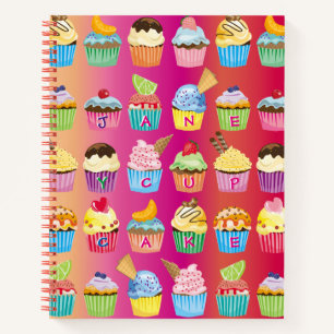 Cuaderno Crear su propio pastel Monograma Deliciosos Tratam
