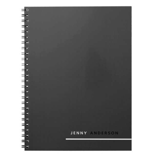 Cuaderno Crear su propio Personalizado Profesional Moderno  (Frente)