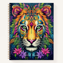 Crear su propio portátil Floral Tribal Tiger