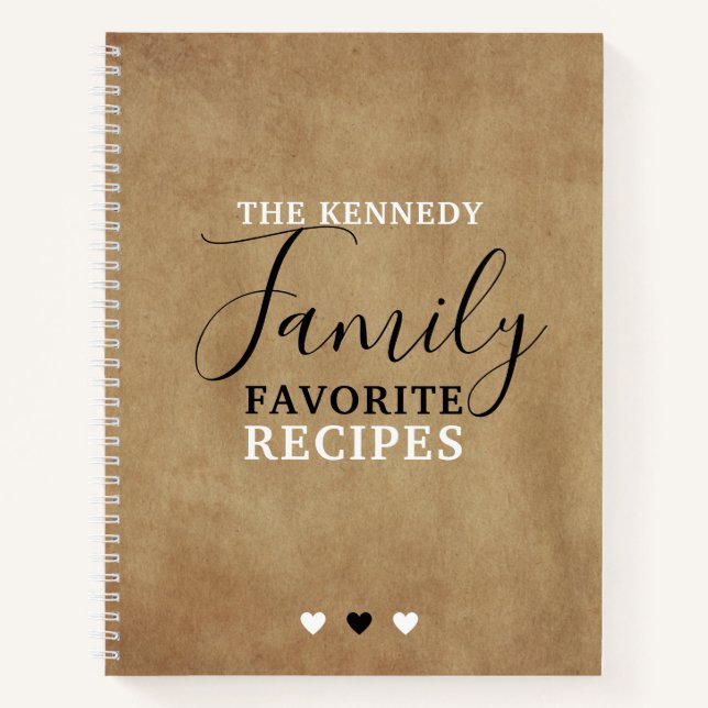 Cuaderno  Crear sus propias recetas favoritas de familia Kr (Anverso)
