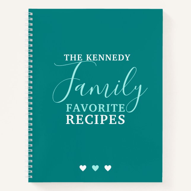 Cuaderno  Crear sus propias recetas favoritas de familia Ve (Anverso)
