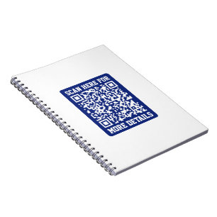 Cuaderno Crear un código QR escaneado   Azul marino (editab