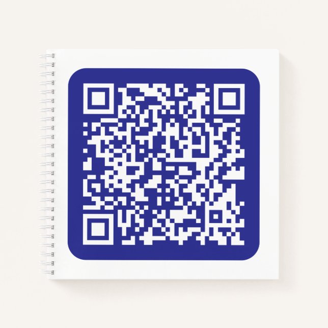 Cuaderno Crear un código QR escaneado | Azul oscuro editabl (Anverso)