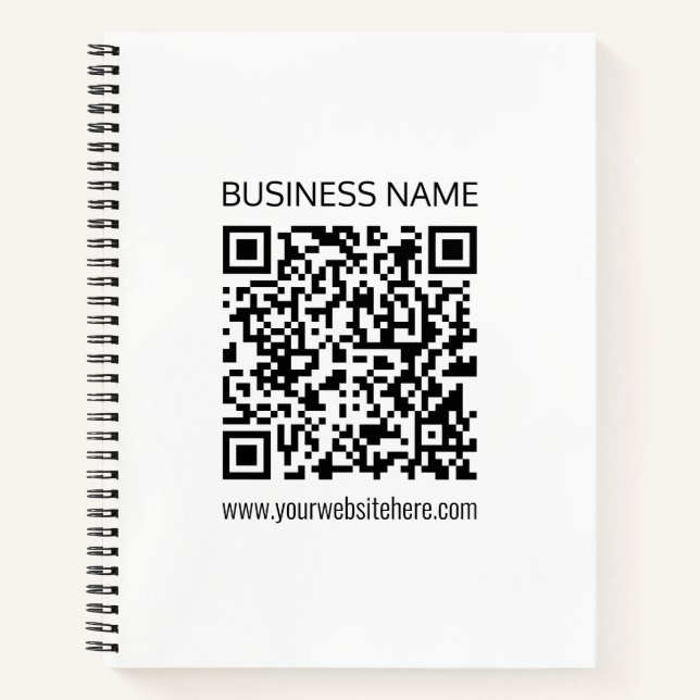 Cuaderno Crear un código QR para empresas texto instantáneo (Anverso)