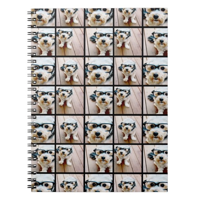 Cuaderno Crear un Collage de fotos Personalizado con 4 foto (Frente)