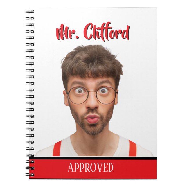 Cuaderno Crear una cara divertida personalizada Sello de ap (Frente)