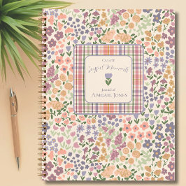 Cuaderno Create Joyful Moments Floral Plaid Planner Journal