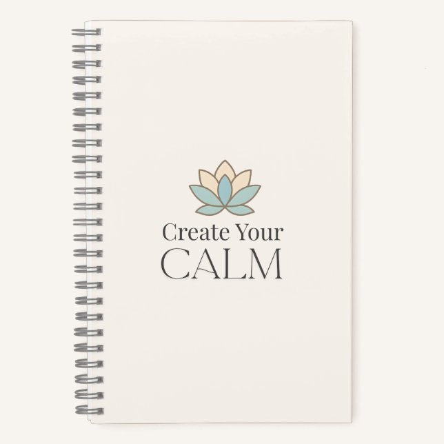 Cuaderno Create Your Calm Minimal Motivational Notebook (Anverso)