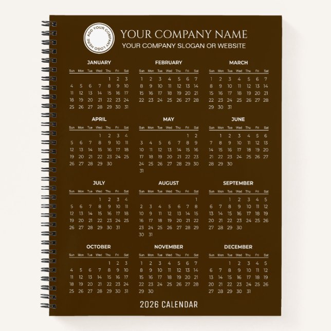 Cuaderno Create Your Own 2026 Company Calendar |  (Anverso)