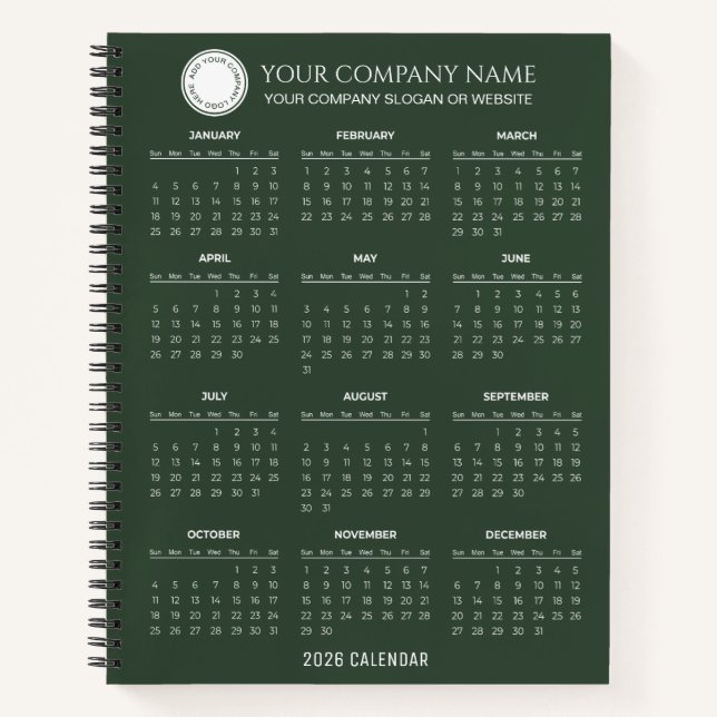 Cuaderno Create Your Own 2026 Company Calendar |  (Anverso)