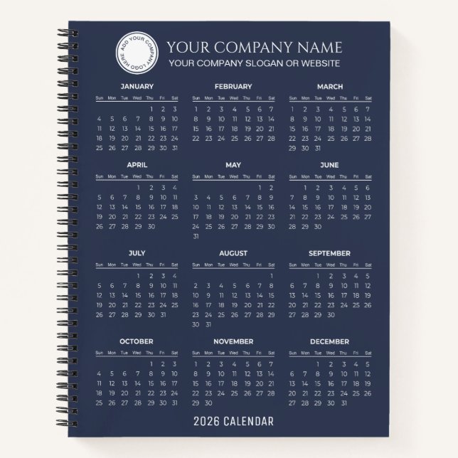 Cuaderno Create Your Own 2026 Company Calendar |  (Anverso)