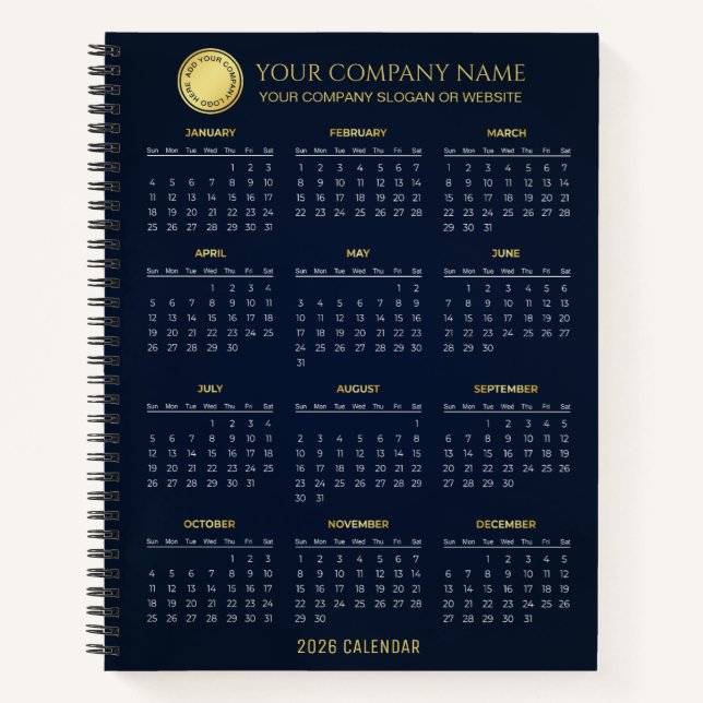 Cuaderno Create Your Own 2026 Company Calendar |  (Anverso)