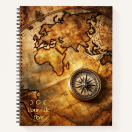 Cuaderno Create Your Own Amber Compass Rose Travel
