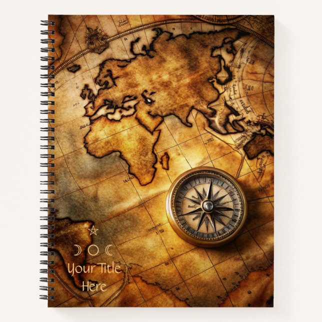 Cuaderno Create Your Own Amber Compass Rose Travel (Anverso)