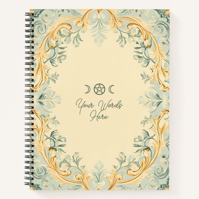 Cuaderno Create Your Own Baroque Yellow Green & Gold (Anverso)