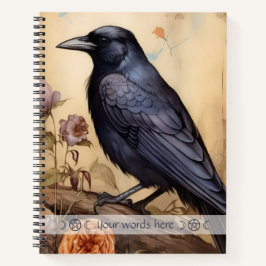 Cuaderno Create Your Own Black Raven Rose Garden