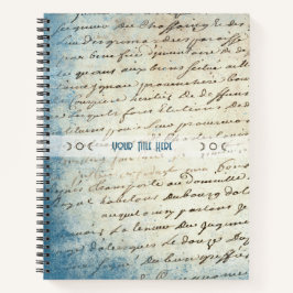 Cuaderno Create Your Own Blue Distressed Grunge Love Letter