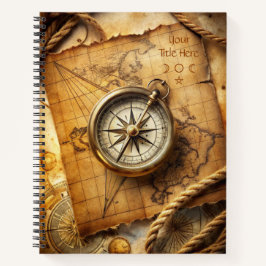 Cuaderno Create Your Own Brass Compass Rose Travel