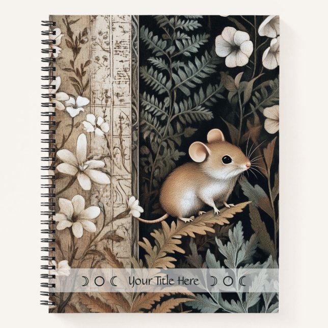 Cuaderno Create Your Own Brown Mouse Botanical (Anverso)