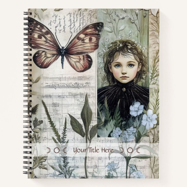 Cuaderno Create Your Own Butterfly Hedge Witch Botanical (Anverso)