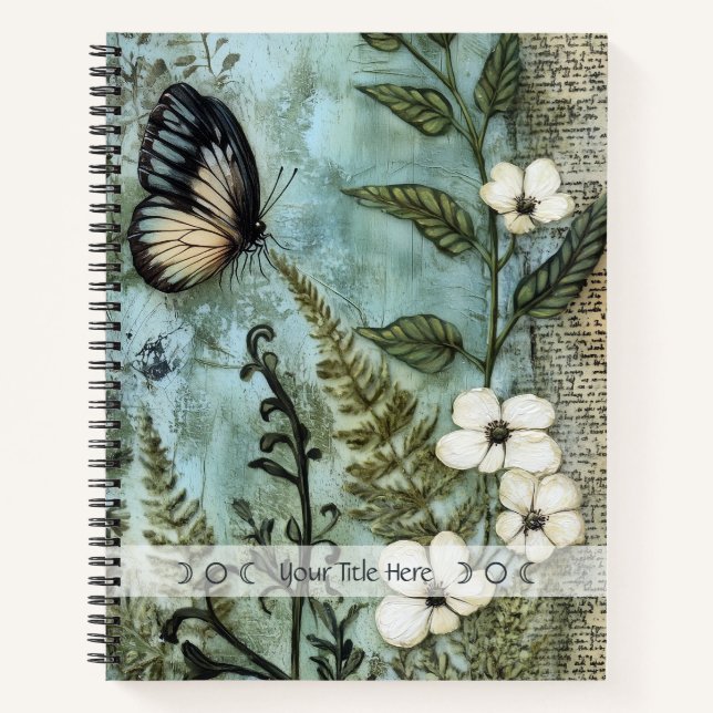 Cuaderno Create Your Own Butterfly & Wildflowers Botanical (Anverso)