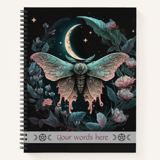 Cuaderno Create Your Own Celestial Garden Moth Floral (Anverso)