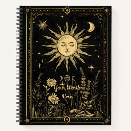 Cuaderno Create Your Own Celestial Solar Garden Black