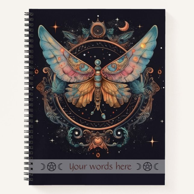 Cuaderno Create Your Own Celestial Steampunk Butterfly (Anverso)