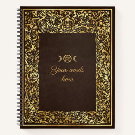 Cuaderno Create Your Own Dark Brown Giided Filigree