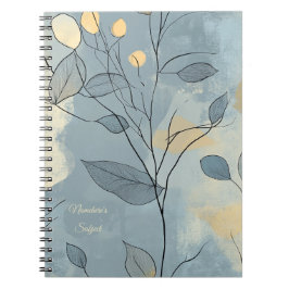 Cuaderno Create Your Own Deep Blue Floral Minimalist