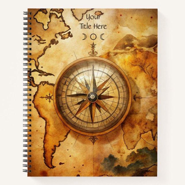 Cuaderno Create Your Own Discoverer Compass Rose Map (Anverso)