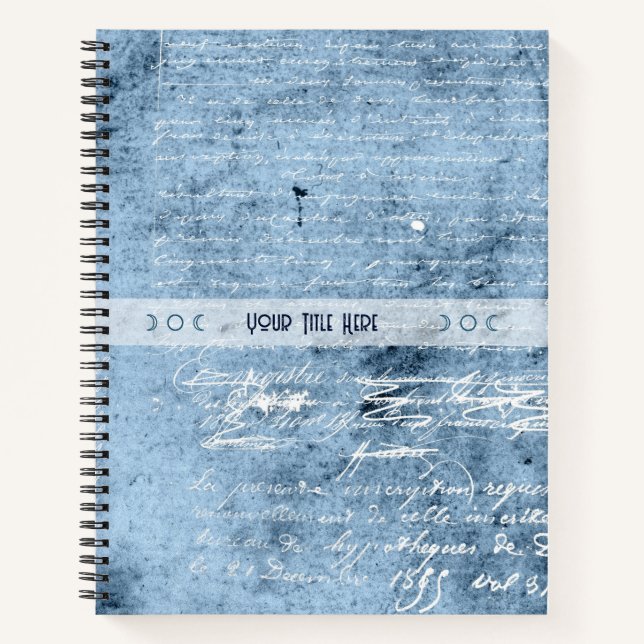 Cuaderno Create Your Own Distressed Blue Love Letter (Anverso)