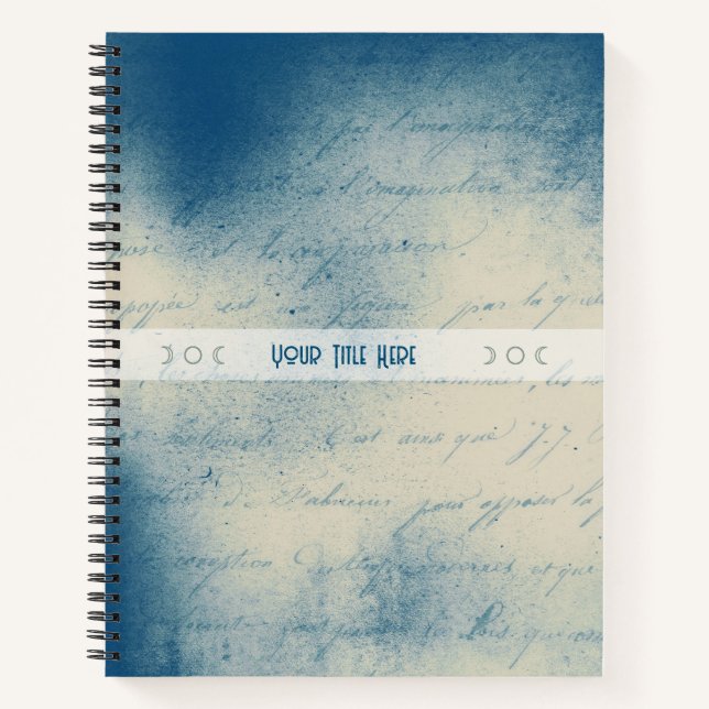 Cuaderno Create Your Own Dreamy Romantic Blue Love Letter (Anverso)