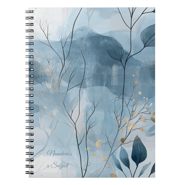 Cuaderno Create Your Own Dusky Golden Floral Minimalist (Frente)