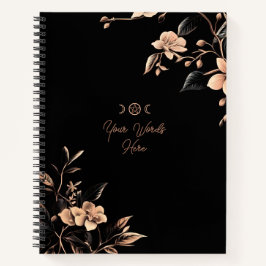 Cuaderno Create Your Own Dusty Pink Cherry Blossoms Black