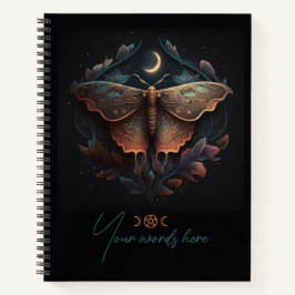 Cuaderno Create Your Own Floral Celestial Lunar Moth