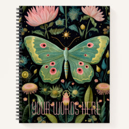 Cuaderno Create Your Own Floral Green Garden Moth