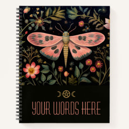 Cuaderno Create Your Own Floral Pink Garden Moth