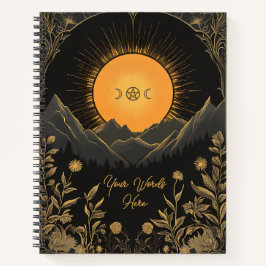 Cuaderno Create Your Own Floral Sunrise Mountains