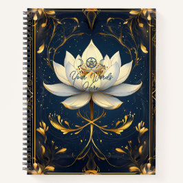 Cuaderno Create Your Own Gilded Blue White Lotus
